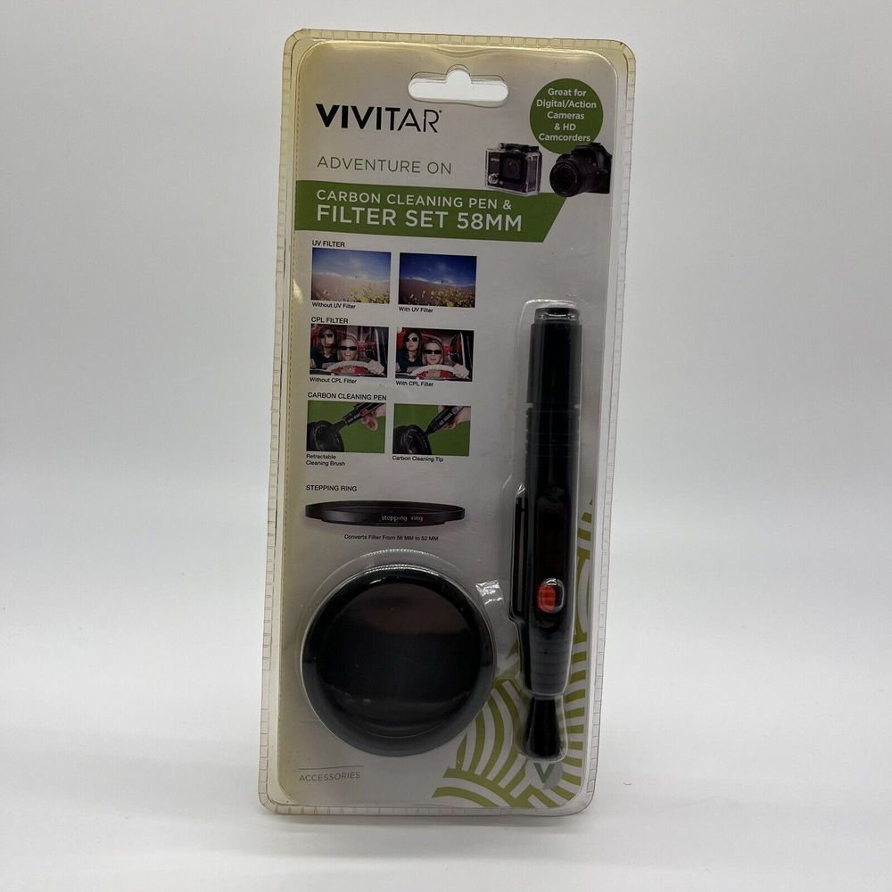 Vivitar CARBON CLEANING PEN & FILTER SET 58MM